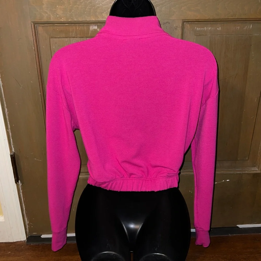 Gymshark Dragon Pink Workout Training Pippa Cropped Quarter-Zip Pullover Size XS - Picture 8 of 12